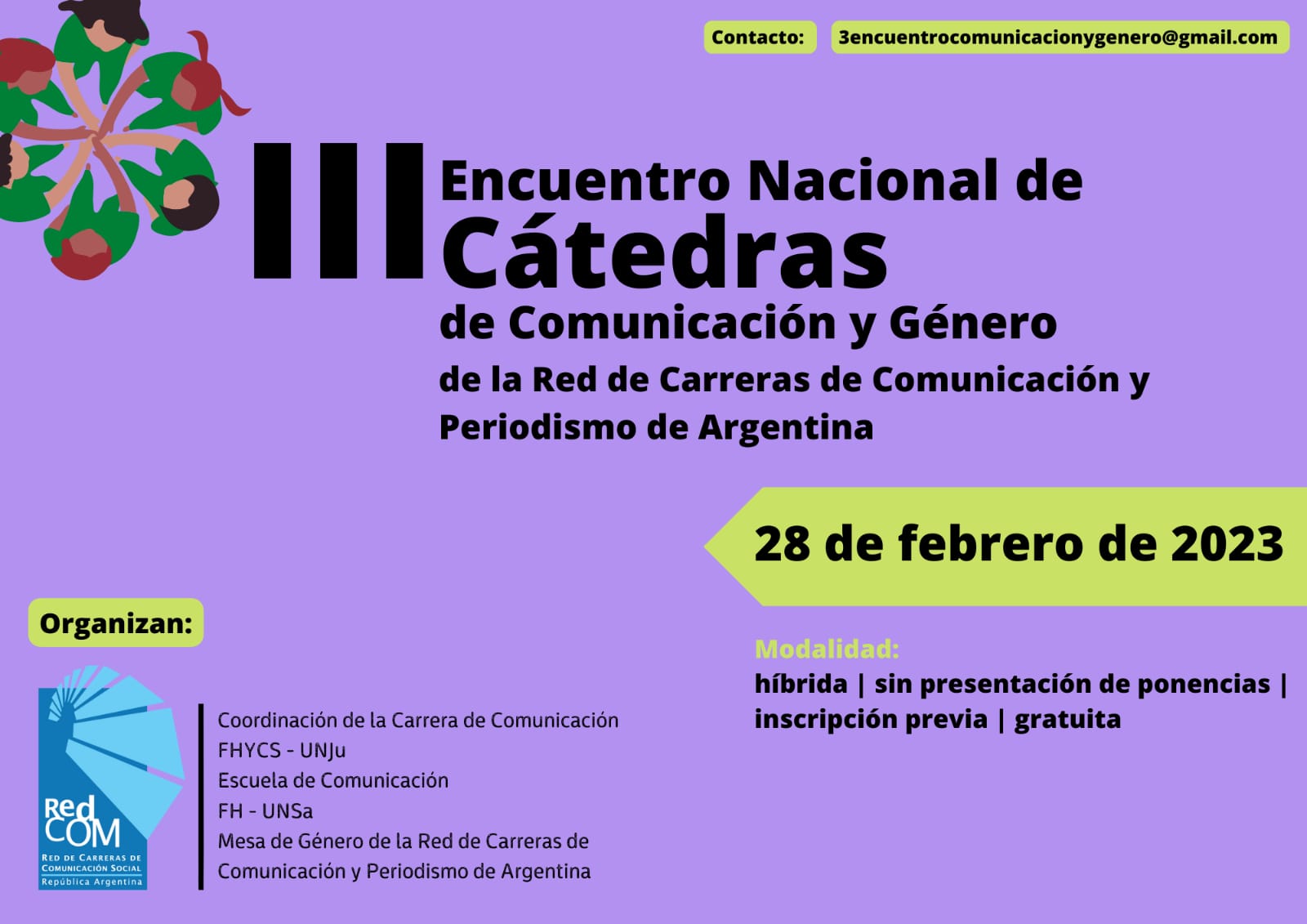 Encuentro Nacional de Cátedras de Comunicación y Género
