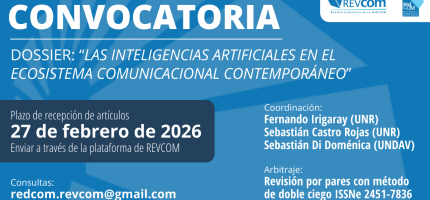 Nuevo dossier de RevCom: «Las inteligencias artificiales en el ecosistema comunicacional contemporáneo»
