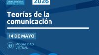 El 14 de mayo se realizará el encuentro de cátedras de Teorías de la Comunicación
